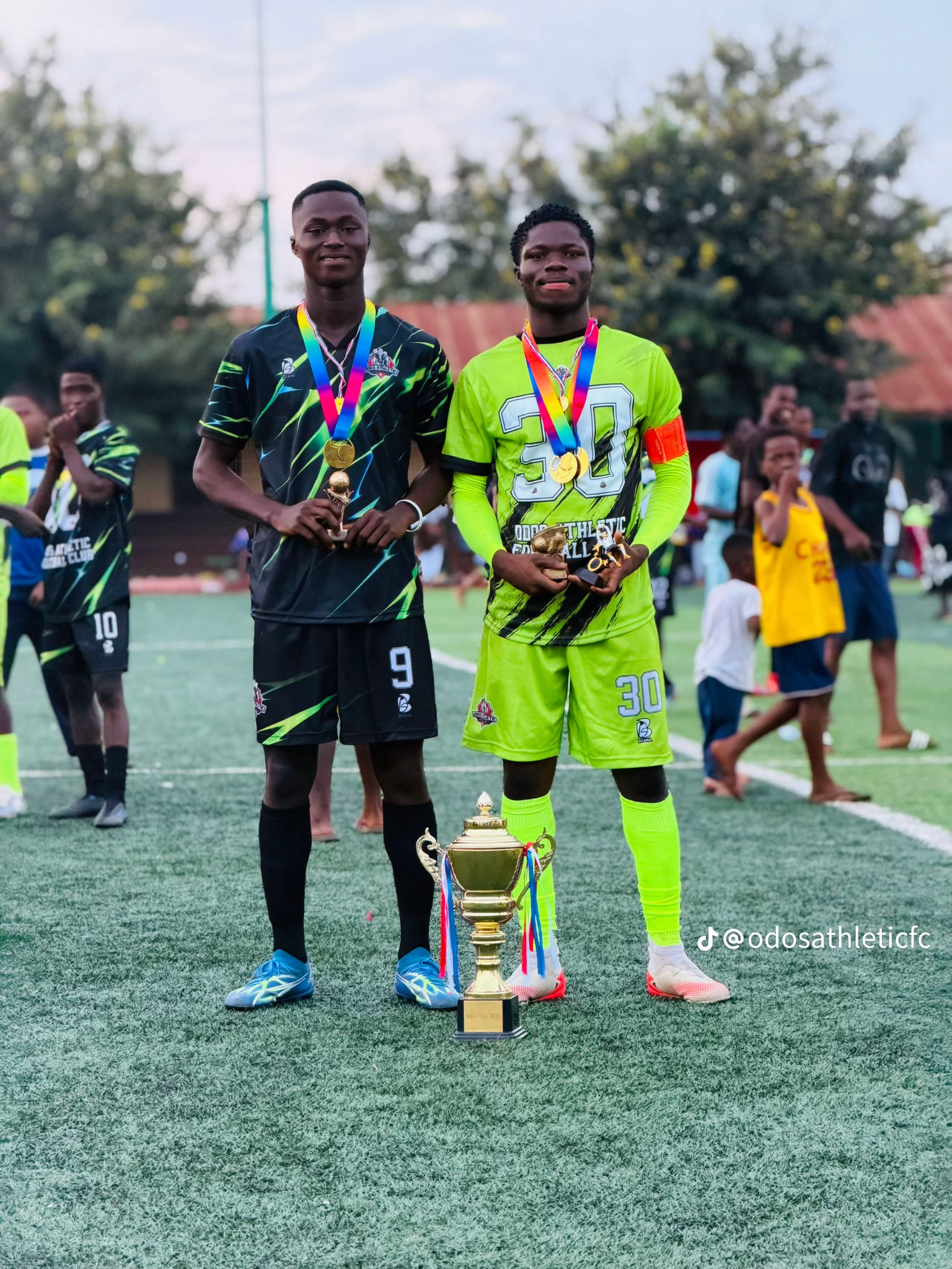 Odos Cup medals and trophy